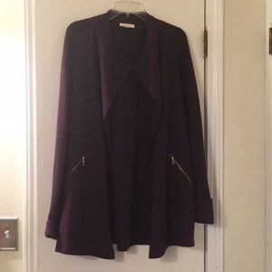 Calvin Klein open front long blazer